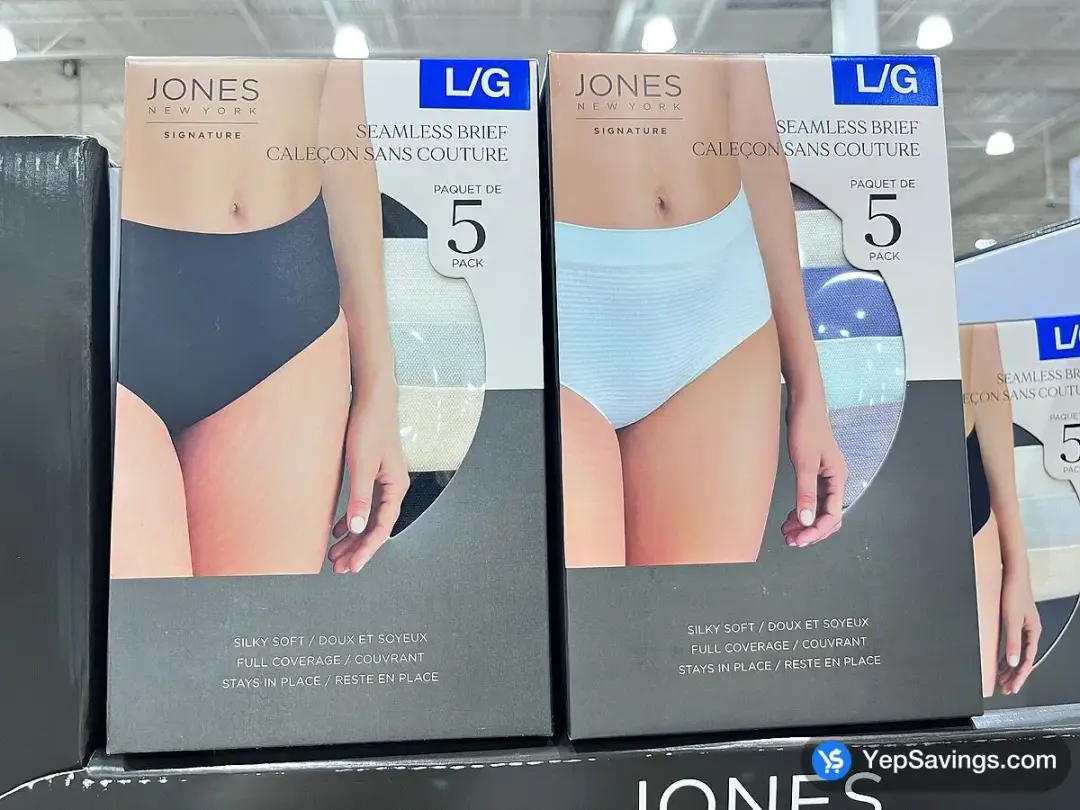 JONES NEW YORK SEAMLESS BRIEF 5PK +LADIES SIZES S-XXL - Costco Canada (ITM 1476502)