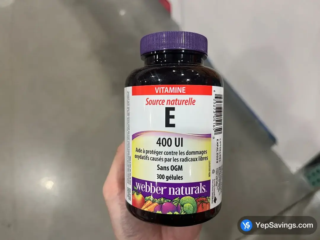 WEBBER NATURALS VITAMIN E NATURAL 400 IU 300 SOFTGELS - Costco Canada (ITM 701294)
