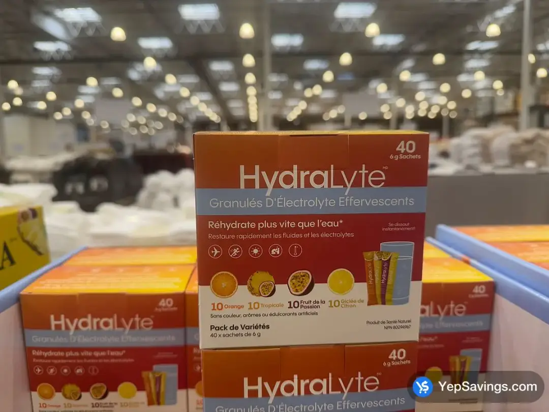 HYDRALYTE EFFERVESCENT GRANULAR ELECTROLYTE 40ct - Costco Canada (ITM 1884805)