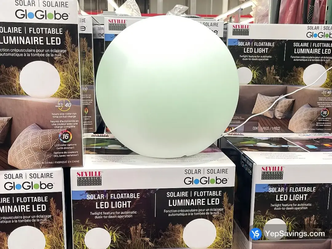 GLOGLOBE WIRELESS LED SPHERE Solar Power - Costco Canada (ITM 1005265)