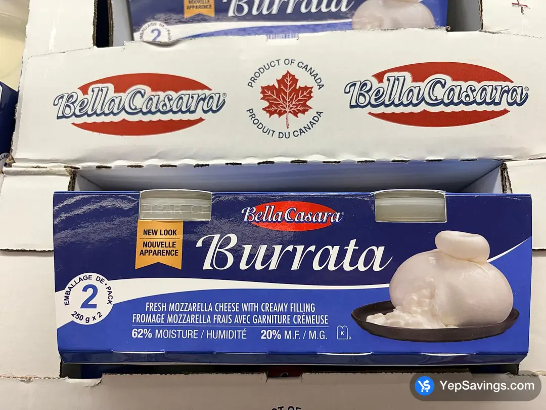 BELLA CASARA BURRATA 2 x 250 g - Costco Canada (ITM 1254041)