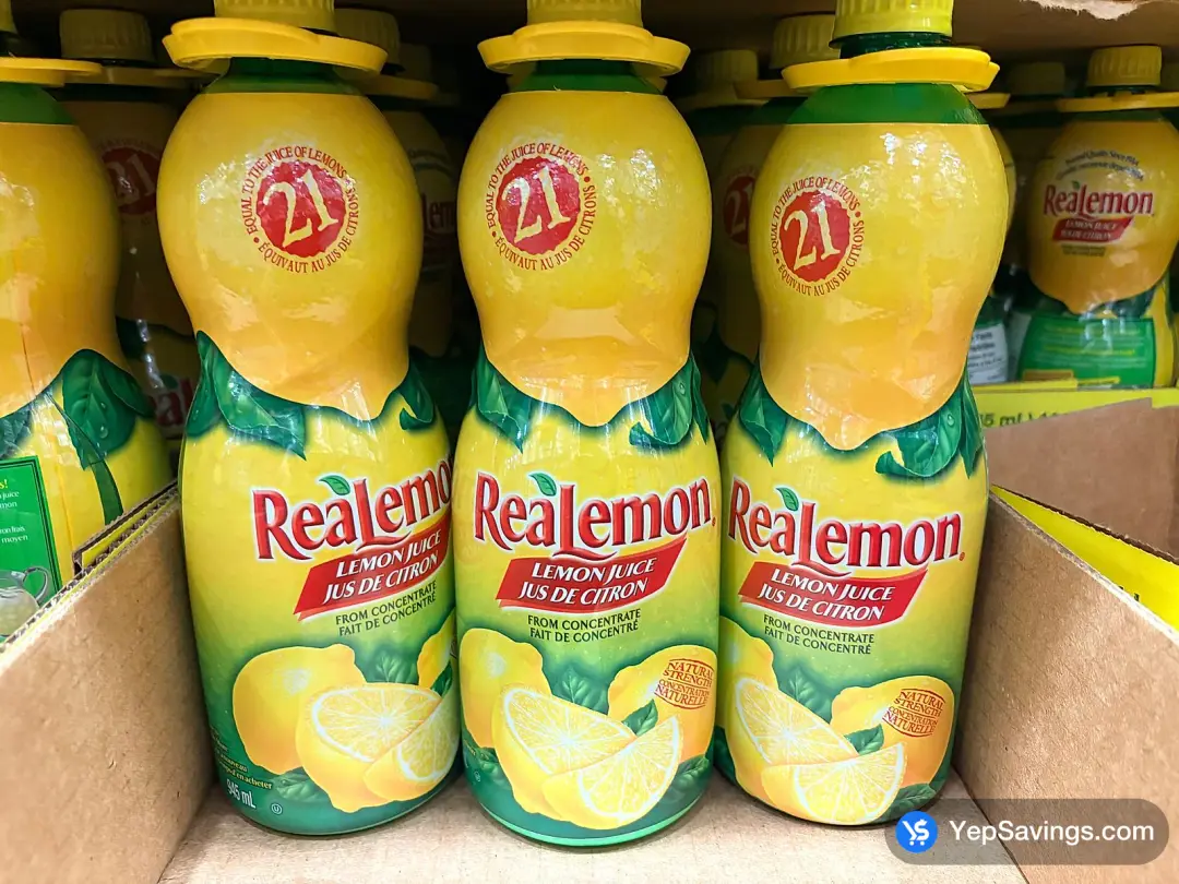 REALEMON LEMON JUICE 2 x 945 mL - Costco Canada (ITM 180100)